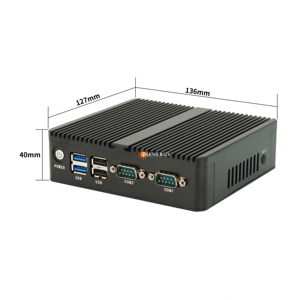 Mini endüstriyel PC N2840 küçük 2 LANs & 2COMS DDR3 RAM desteği ile fansız Barebone Linux Win7 için ab/JP/AU fişler - Product Image 6