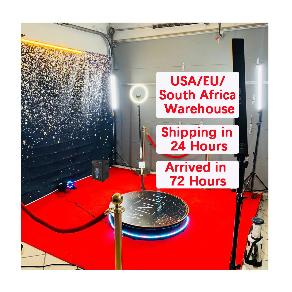 360 Photo Booth Automatic Spin Machine Photo Booth 360 Stage Lighting Equipment 360 Degree Photo Booth Props For Wedding Party