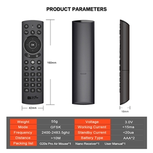 Smart Universal Remote <strong>Control</strong> G20S Pro Backlit Voice air Mouse AAA Battery <strong>2</strong>.4G Wireless IR Learning Voice Mini <strong>Keyboard</strong> G20S - Product Image 6