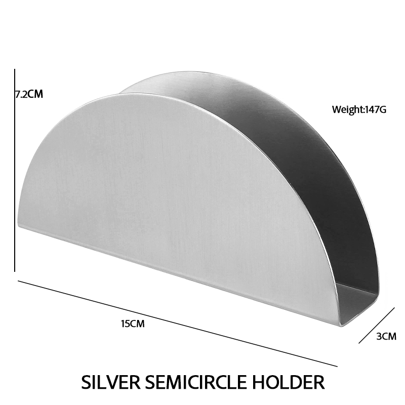 Soporte semicircular plateado