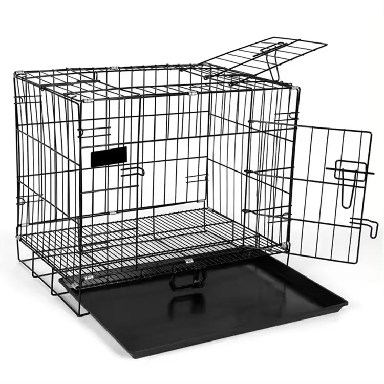 2 Door 48 42 Inch Stackable Modern Heavy Duty Dog Crate For Large Dogs