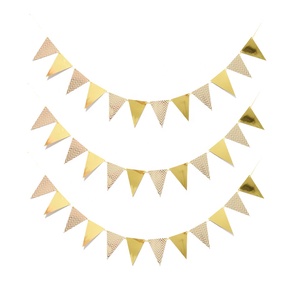 Festival Fiesta Decoración Feliz cumpleaños Decorativo Colgante Cadena Bunting Colorido Triángulo Bandera Banner - Product Image 2