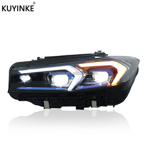 Yeni far takımı modifikasyon matris Led Lens gündüz koşu dönüş sinyal ışığı far BMW 3 serisi G20 2023-2024 için - Product Image 1