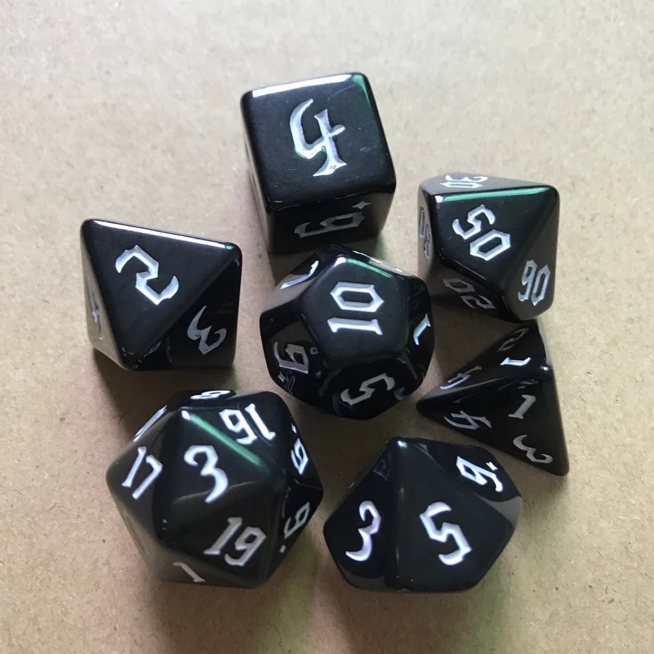 White numbers