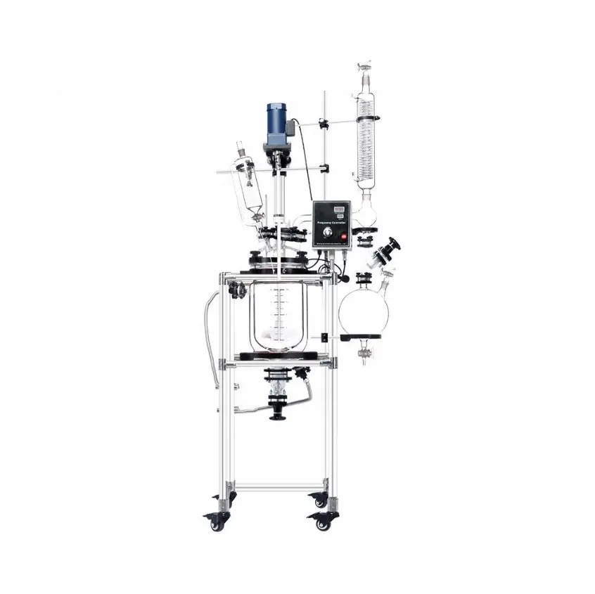 Bioreattore chimico idrolisi reattore di vetro con funzione di inclinazione agitato Nutsche filtro termosato termoagitazione cilindrica riscaldata