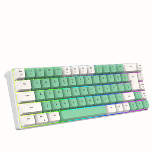 K701 separación de línea clave 68 teclas con cable 60 por ciento Mini teclado Dual Color RGB luminoso teclado para juegos de computadora - Product Image 4