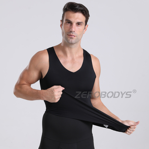 Zerobodys W101 fajas cảm giác làm mát của nam giới nén hình <span class=keywords><strong>Tank</strong></span> Top - Product Image 4