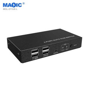 1080P Full HD Auto <strong>KVM</strong> VGA <strong>Switch</strong> <strong>2</strong> <strong>Input</strong> <strong>1</strong> <strong>Output</strong> USB2.0 HDMI Video Switcher Converter for Monitors Keyboard Mouse