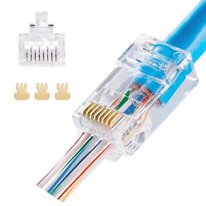 网联网络电缆utp rj 45以太网rj45通过8p8c模块化插头6类RJ45连接器6类 - Product Image 1