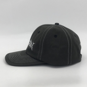 定制刺绣标志前后男女通用棉质材料6面板户外时尚无结构帽子 - Product Image 3