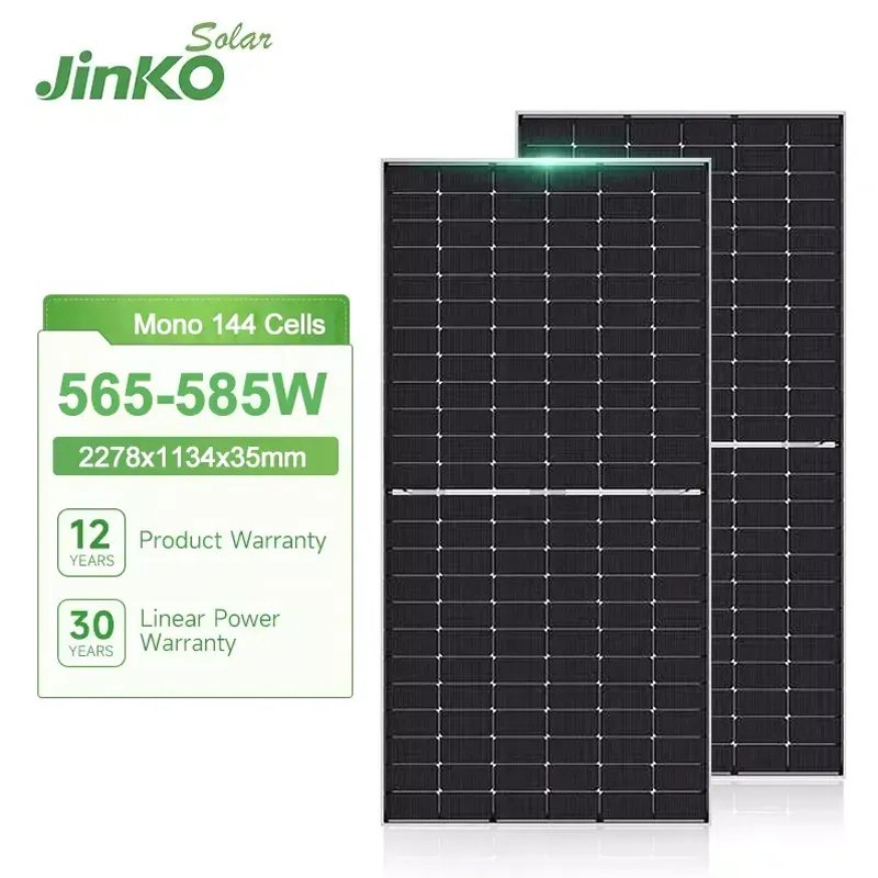 Jinko güneş 565W 570W 575W 580W 585 watt kaplan Neo n-tipi Pv modülleri çin'den fotovoltaik Mono güneş panelleri