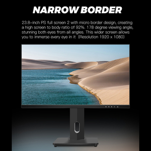 Touch Screen LCD OEM ad alta definizione 2800r 1080p 21.5 23.8 24 27 pollici Monitor PC Frameless Computer Monitor schermo a LED Desktop - Product Image 6