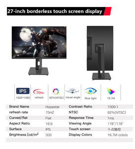 Oem 23.8 אינץ 'מגע מסך 75hz מחשב שולחני משחק 1k <span class=keywords><strong>lcd</strong></span> עם הרמה בסיס