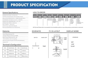 DSP ซีรี่ส์ SPI อินเทอร์เฟซ OLED Display สวิตช์ปุ่มอัจฉริยะสำหรับแผงควบคุม - Product Image 4