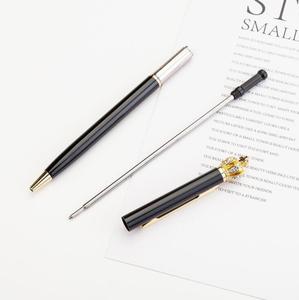 定制标志珠光水晶皇冠金属圆珠笔，带彩色桶和金属笔芯 - Product Image 4
