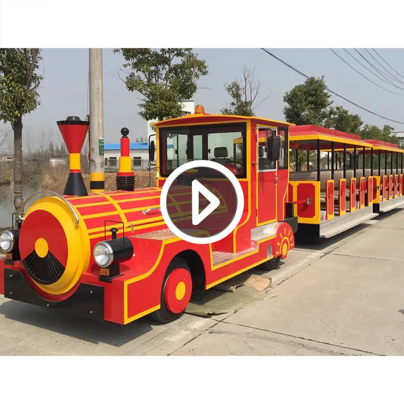 Özelleştirilmiş turist cazibe arazi tren eğlence parkı ekipmanları karnaval gezi satılık izsiz tren