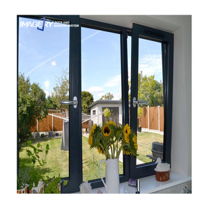 Modern Design Aluminum AlloyTilt Turn Glass Balcony <strong>Window</strong> Soundproof <strong>Window</strong> With Invisible Screen - Product Image 2