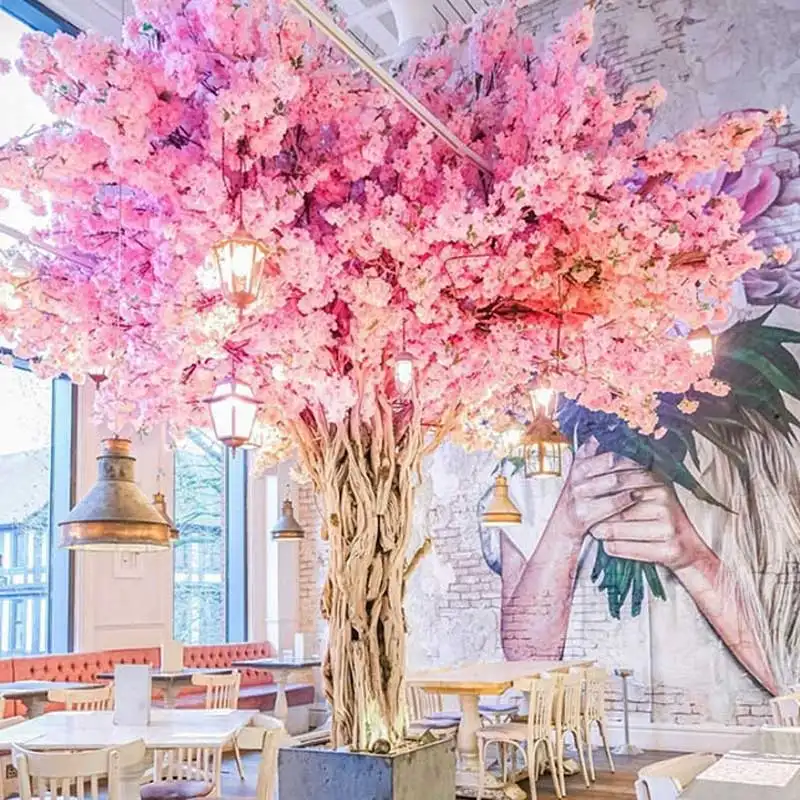 Songtao grande albero di fiori di ciliegio artificiale ornamento albero di seta fiori finti alberi di fiori di ciliegio artificiali
