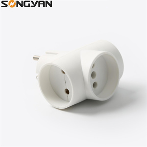 3 in1プラグアダプターAC電源ドイツ語2ピンプラグイン拡張ソケットアダプター - Product Image 3