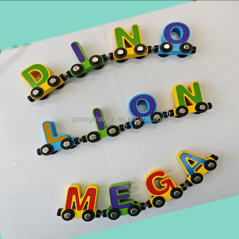 T Mega Dino 26 İngilizce mektup tren aslan ahşap oyuncaklar bebek istihbarat geliştirme noel hediyeleri için uygun - Product Image 3