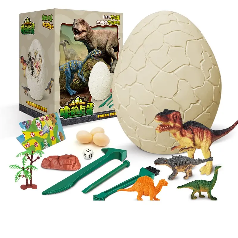 Novo quebra-cabeça brinquedo gigante dinossauro ovo mineração arqueológica conjunto dinossauro ovo brinquedo infantil atacado