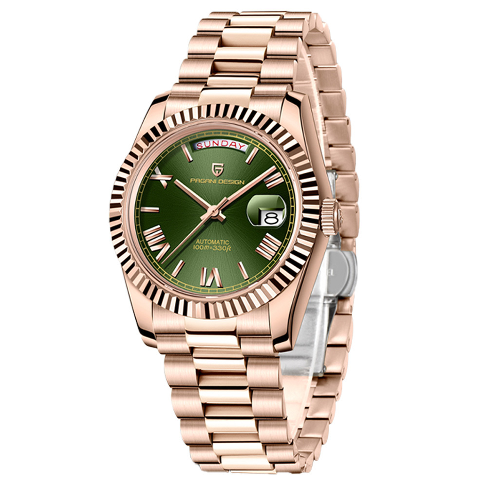 Rose gold green