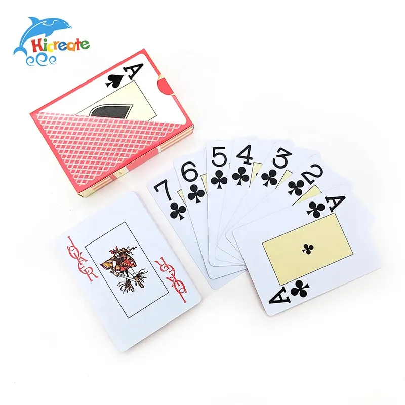 Campione gratuito progetta su misura il tuo Logo scatola stampata in carta plastica Pvc impermeabile Poker Deck carte da gioco a sublimazione vuote