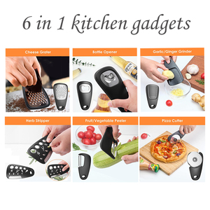 Bộ dụng cụ gọt rau đa năng, dễ cất giữ, phụ kiện nhà bếp độc đáo, bộ dụng cụ nhà bếp 6 trong 1 tiết kiệm không gian - Product Image 2