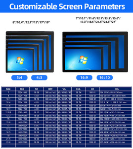 COMPT Monitor industrial LED HD de 15,6 pulgadas, pantalla de marco abierto, pantalla multitáctil, entrada USB de aluminio, monitores LCD industriales - Product Image 4