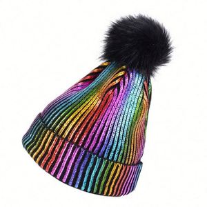 Женская вязаная шерстяная шапка с логотипом - Product Image 1