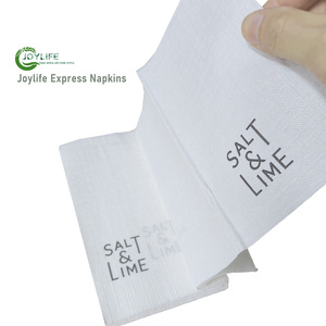 <strong>Interfold</strong> 2-Ply Disposable Customised Restaurant Napkins Express <strong>V</strong> Fold Serviette Paper with Printed Bag Cheap White Color - Product Image 1