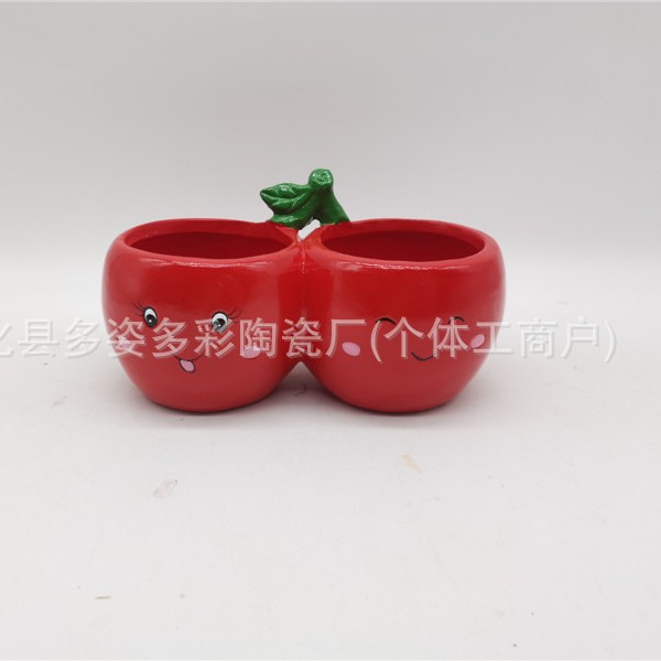 7 cherry double-flower pots