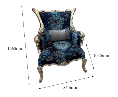 Fauteuil de détente - Motif feuille d'or