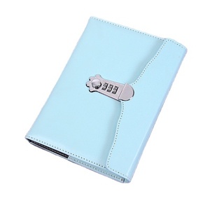 Cuaderno a5 de cuero pu con bloqueo codificado, cuaderno con diseño de contraseña 3d, diario con bloqueo, producto de papelería - Product Image 1