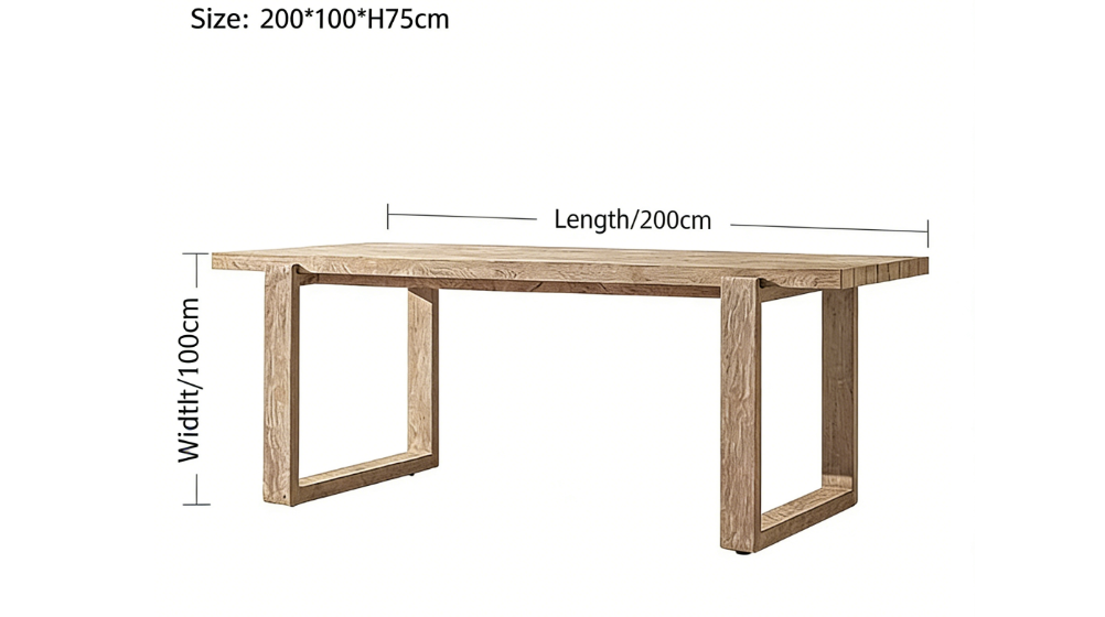 Table longue en teck 200*100*H75