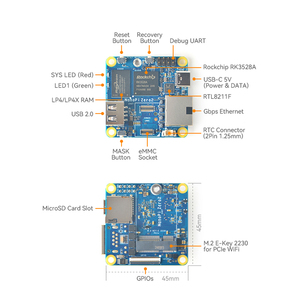 Bestar Hotsale Mini <strong>Router</strong> NanoPi Zero2 Development Board Rockchip RK3528A 1GB 2GB RAM <strong>with</strong> eMMC Circuit Board Kits - Product Image 1