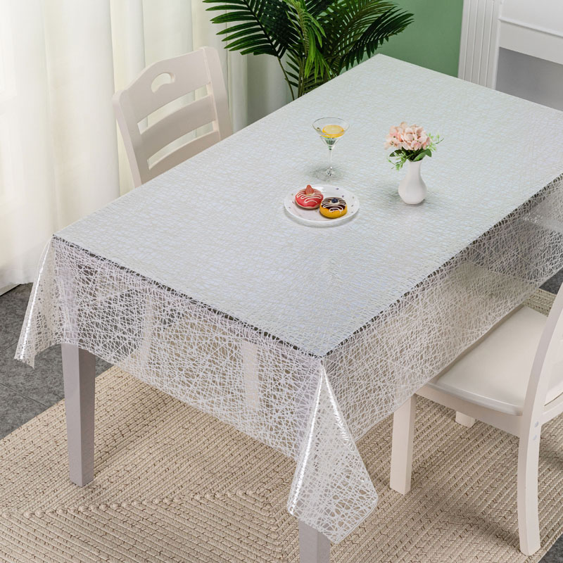 PVC Lace Table Cloth China Home White Table Cloths for Wedding
