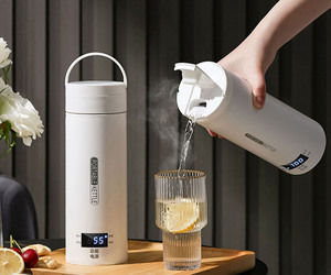 Intelligent Heating Electric Water <strong>Cup</strong> Integrated Insulation <strong>Cup</strong> Portable Travel Temperature <strong>Adjustment</strong> Kettle Heating <strong>Cup</strong> 400ml
