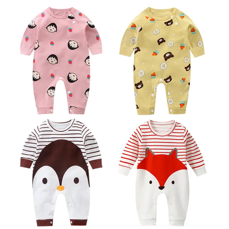 Vestiti per bambini primaverili e autunnali pagliaccetto per neonato in cotone a maniche lunghe