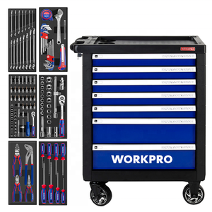 WORKPRO 193PC BMC-托盘机械工具组箱车间手推车滚轮工具组滚动手推车柜工具组 - Product Image 1
