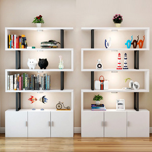 Hiện đại <span class=keywords><strong>showcase</strong></span> kim loại sáng tạo cuốn sách hiển thị giá đồ nội thất kệ sách khách sạn làm tóc beauty salon sản phẩm tủ trưng bày - Product Image 3