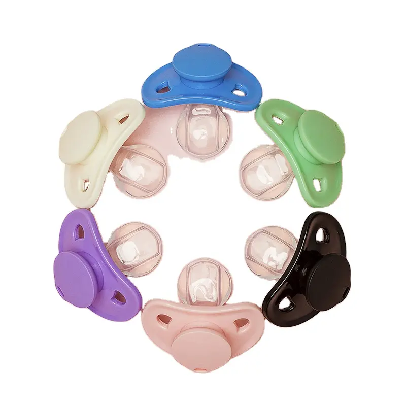 Chupetes de silicona para bebés adultos diseñados para dentición suave sin BPA con cubiertas diferentes pezones no tóxicos para ortodoncia