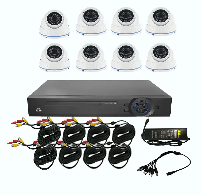 Güvenlik kamera sistemi AHD DVR kiti özel tasarım ev yeni fabrika CCTV 8 kanal su geçirmez/hava koşullarına dayanıklı CMOS