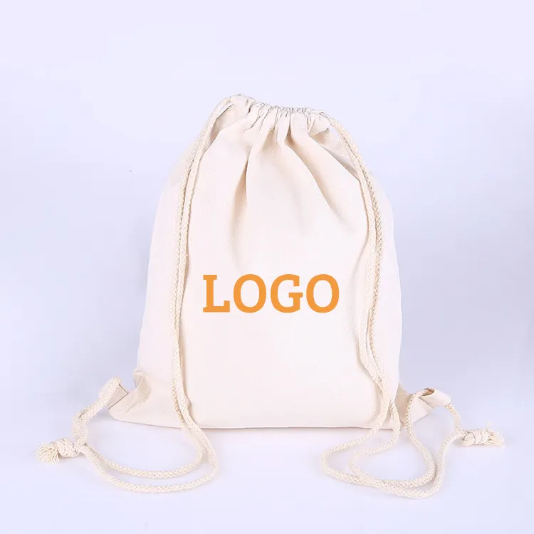 Bolsa de algodón con estampado personalizado, mochila con cordón de mariposa orgánica, OEM, gran oferta
