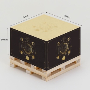 Bloques de notas autoadhesivos personalizados al por mayor 7,6*7,6 cubo con palé de madera para organización y comodidad - Product Image 2