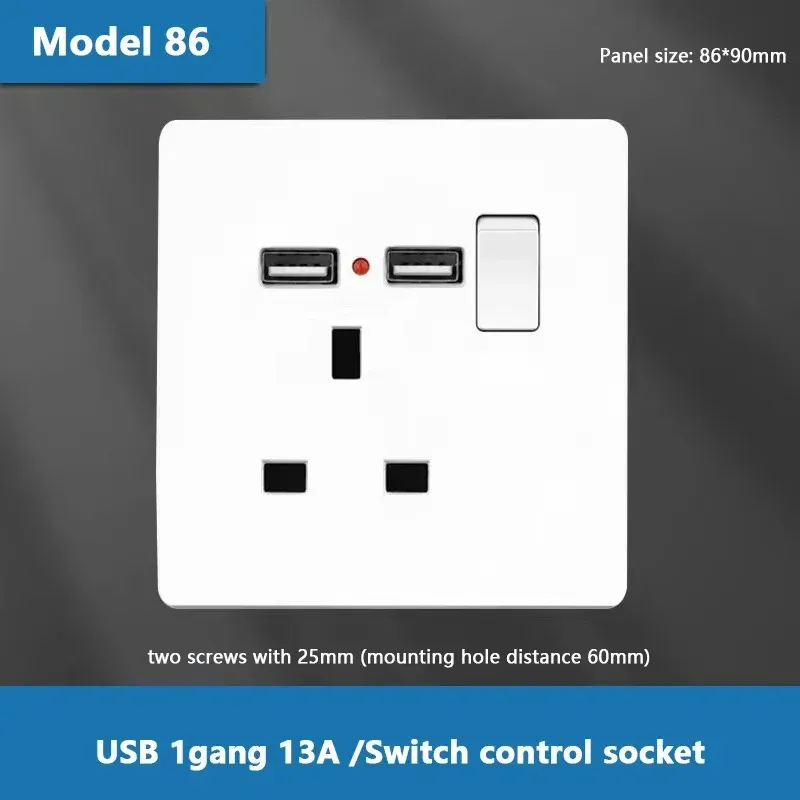 USB 1gang 13A