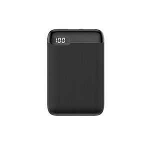 Portátil fino mini banco de potência tela LED 5000mAh bateria de polímero de lítio universal 10W entrada tipo C ultra design fino
