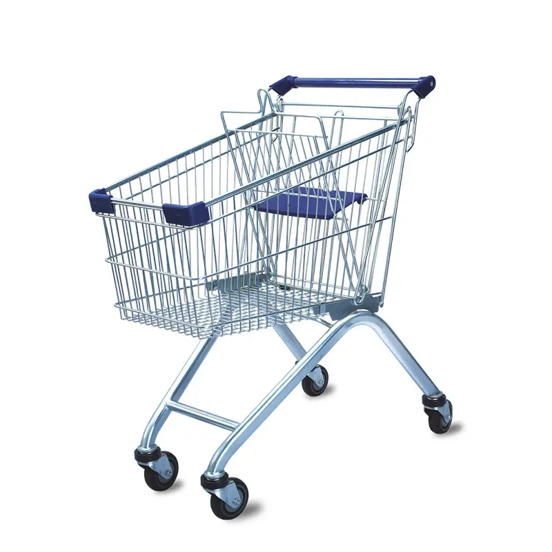 Chariot de chariot d'épicerie de supermarché de supermarché de vente chaude en métal