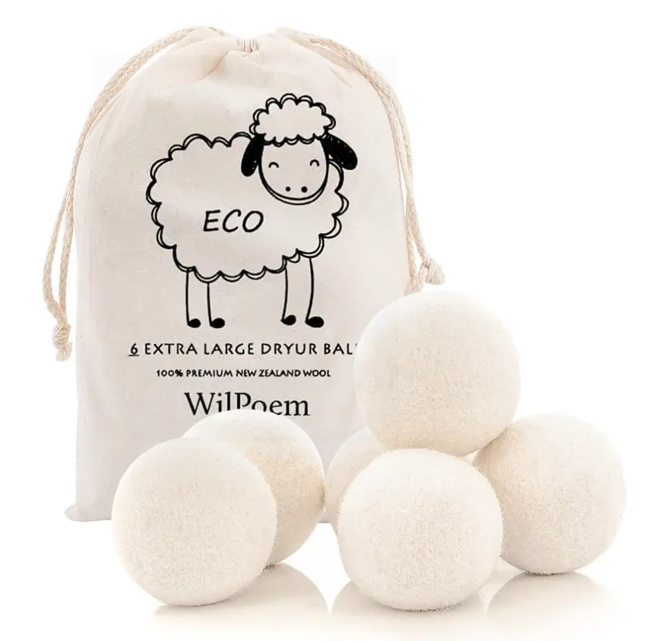 1-6Pcs Reusable Wool Dryer Balls Natural Fabric Softener Laundry Ball Useful Washing Balls Dryer Washing Machine Accessories