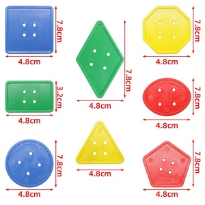 Bambini piccolo filo giocattoli corda di plastica giocattolo filettatura pulsanti gioco fai da te piccole perline giocattoli filettatura blocco perline per bambino - Product Image 2
